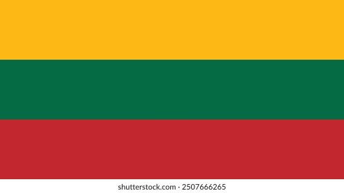 Lithuania Flag vector design and illustration , National Flag of Lithuania 