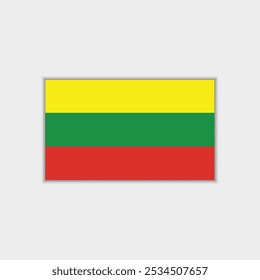 Lithuania Flag vector design and illustration , National Flag of Lithuania