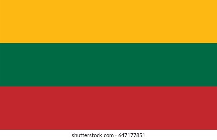 Lithuania flag, vector illustration