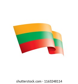 Lithuania flag, vector illustration on a white background
