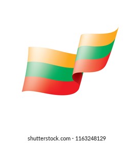 Lithuania flag, vector illustration on a white background