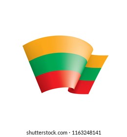 Lithuania flag, vector illustration on a white background