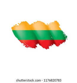 Lithuania flag, vector illustration on a white background