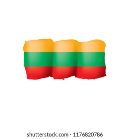 Lithuania flag, vector illustration on a white background