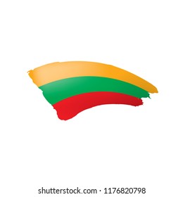 Lithuania flag, vector illustration on a white background