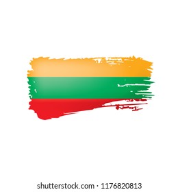 Lithuania flag, vector illustration on a white background