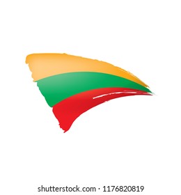 Lithuania flag, vector illustration on a white background