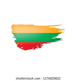 Lithuania flag, vector illustration on a white background