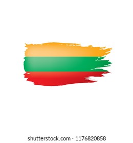 Lithuania flag, vector illustration on a white background