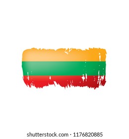 Lithuania flag, vector illustration on a white background