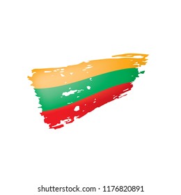 Lithuania flag, vector illustration on a white background