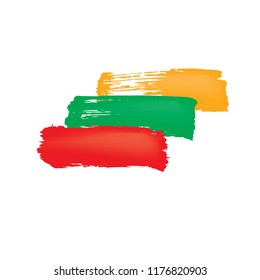 Lithuania flag, vector illustration on a white background
