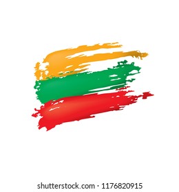 Lithuania flag, vector illustration on a white background