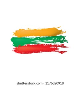 Lithuania flag, vector illustration on a white background