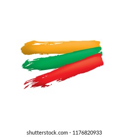 Lithuania flag, vector illustration on a white background