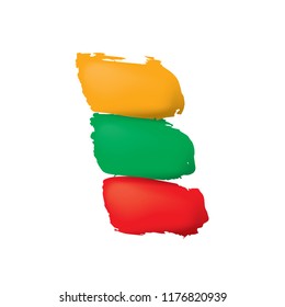Lithuania flag, vector illustration on a white background