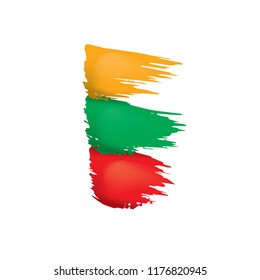 Lithuania flag, vector illustration on a white background