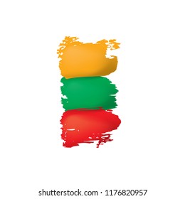 Lithuania flag, vector illustration on a white background