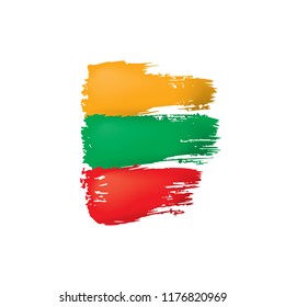 Lithuania flag, vector illustration on a white background