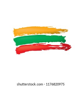 Lithuania flag, vector illustration on a white background