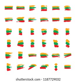 Lithuania flag, vector illustration on a white background
