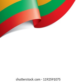 Lithuania flag, vector illustration on a white background.