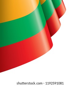 Lithuania flag, vector illustration on a white background.