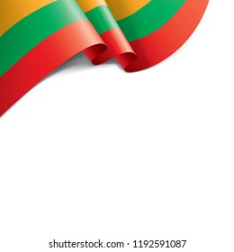 Lithuania flag, vector illustration on a white background.
