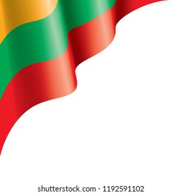 Lithuania flag, vector illustration on a white background.