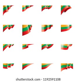 Lithuania flag, vector illustration on a white background.
