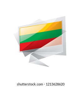 Lithuania flag, vector illustration on a white background.