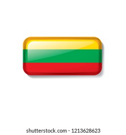 Lithuania flag, vector illustration on a white background.