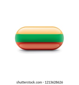 Lithuania flag, vector illustration on a white background.