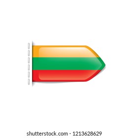 Lithuania flag, vector illustration on a white background.