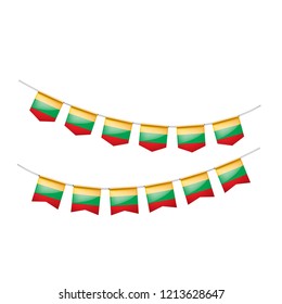 Lithuania flag, vector illustration on a white background.