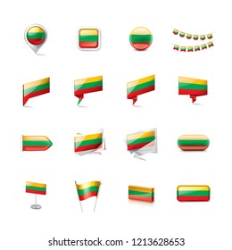 Lithuania flag, vector illustration on a white background.