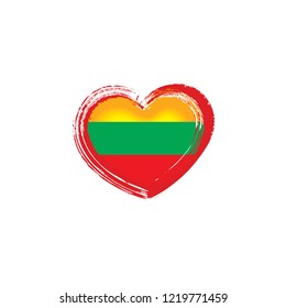 Lithuania flag, vector illustration on a white background.