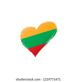 Lithuania flag, vector illustration on a white background.