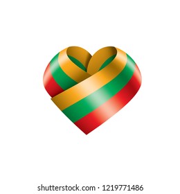 Lithuania flag, vector illustration on a white background.