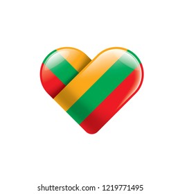 Lithuania flag, vector illustration on a white background.