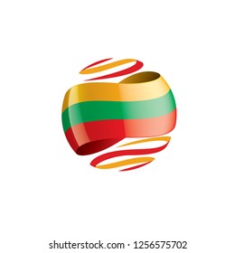 Lithuania flag, vector illustration on a white background.