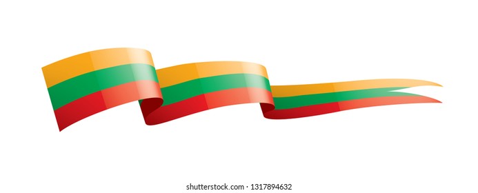 Lithuania flag, vector illustration on a white background.