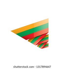Lithuania flag, vector illustration on a white background.