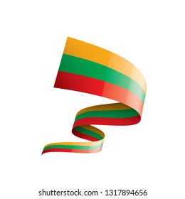 Lithuania flag, vector illustration on a white background.