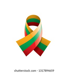 Lithuania flag, vector illustration on a white background.