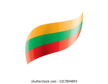 Lithuania flag, vector illustration on a white background.