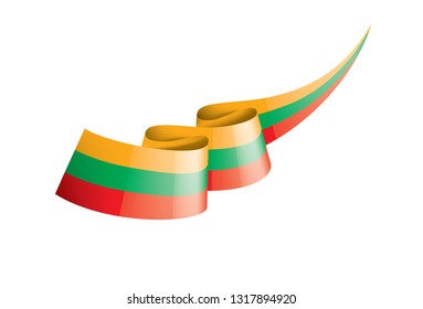 Lithuania flag, vector illustration on a white background.