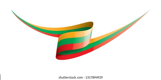 Lithuania flag, vector illustration on a white background.