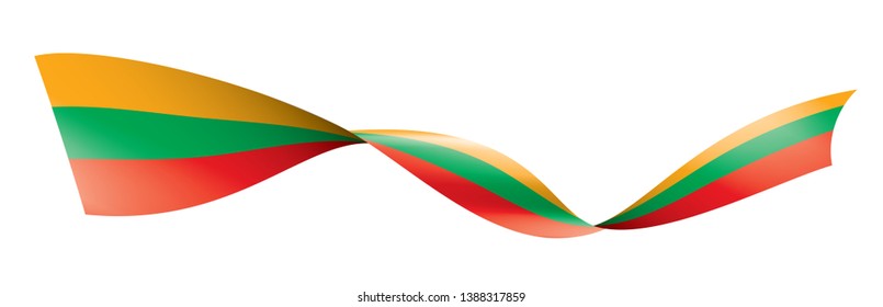 Lithuania flag, vector illustration on a white background.