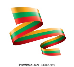 Lithuania flag, vector illustration on a white background.